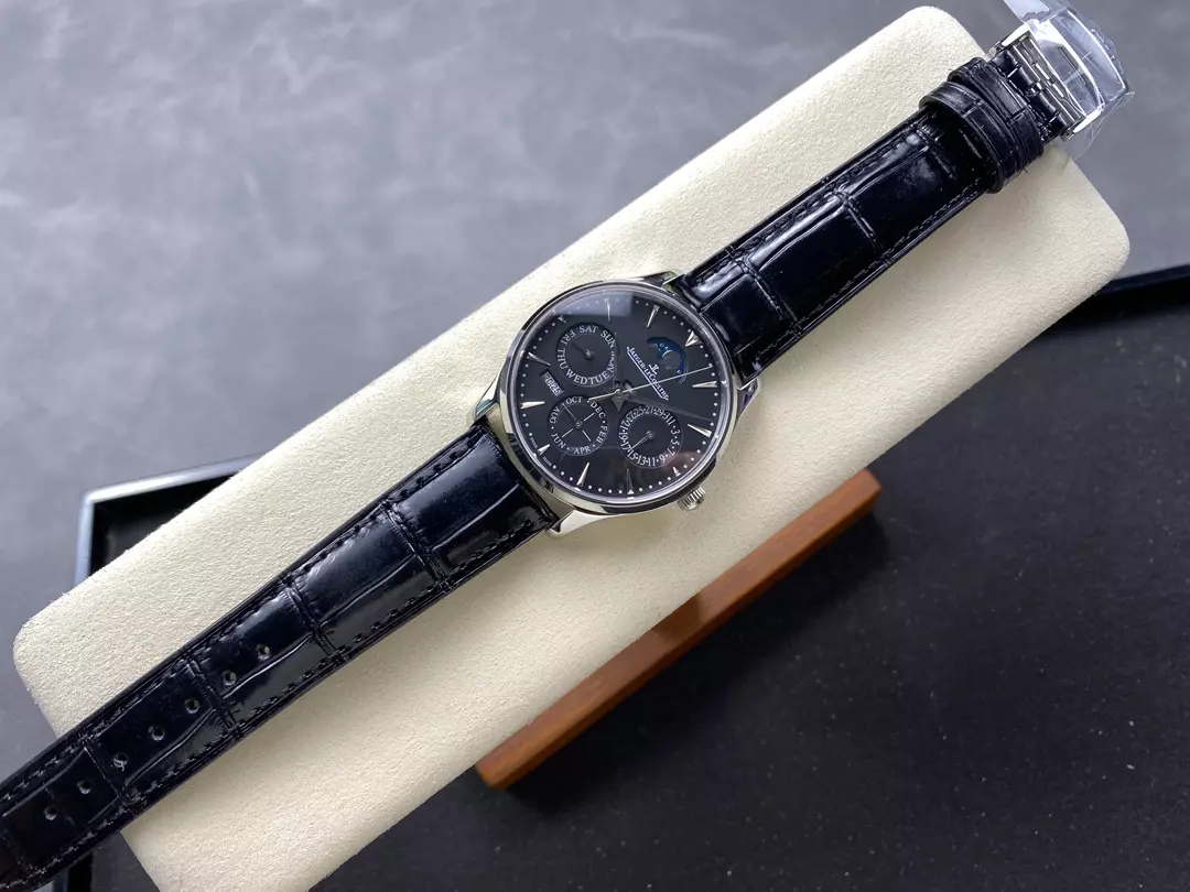 GR공장 GR공장 예거르쿨트르 울트라 씬 퍼페추얼 블랙 다이얼 39mm 130354J JLC 868 무브먼트로 장식된 일본 MIYOTA 9015 무브먼트 상세 이미지 4