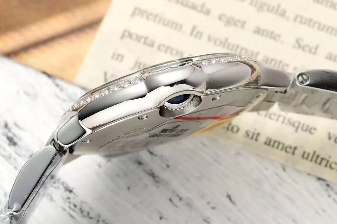 까르띠에 AF공장 까르띠에 발롱 브루 드 스틸 다이아 베젤 33mm SEIKO NH05A 21J 무브먼트 상세 이미지 6