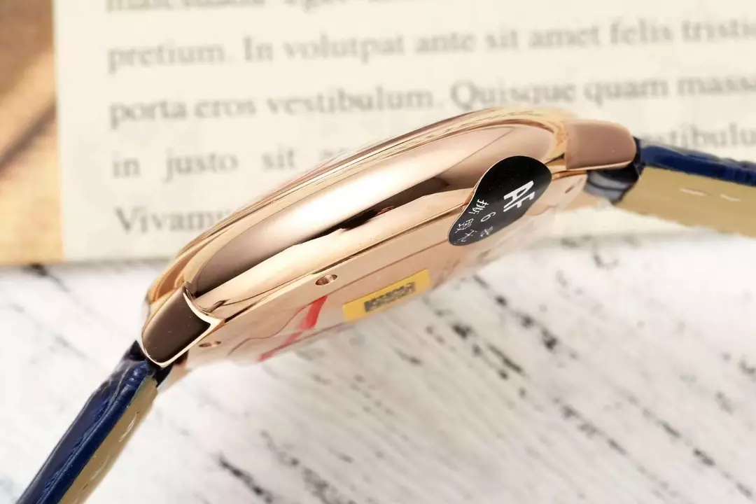까르띠에 AF공장 까르띠에 발롱 브루 드 로즈골드 다이아 베젤 / 블루 가죽밴드 33mm SEIKO NH05A 21J 무브먼트 상세 이미지 8