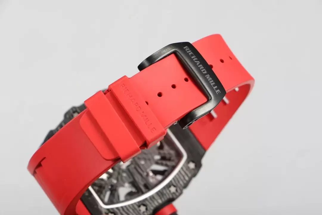 리차드밀 RM공장 리차드밀 RM12-01 투르비용 리미티드 에디션 블랙카본 레드 밴드 맞춤형 수동 뚜르비옹 무브먼트 상세 이미지 7