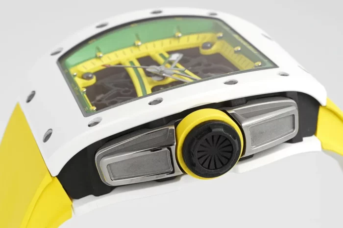 리차드밀 ZF공장 리차드밀 요한 블레이크 RM61-01 화이트 세라믹 옐로우 러버밴드 아시아 슈퍼 레플리카 RMUL2 스켈레톤 무브먼트 상세 이미지 7