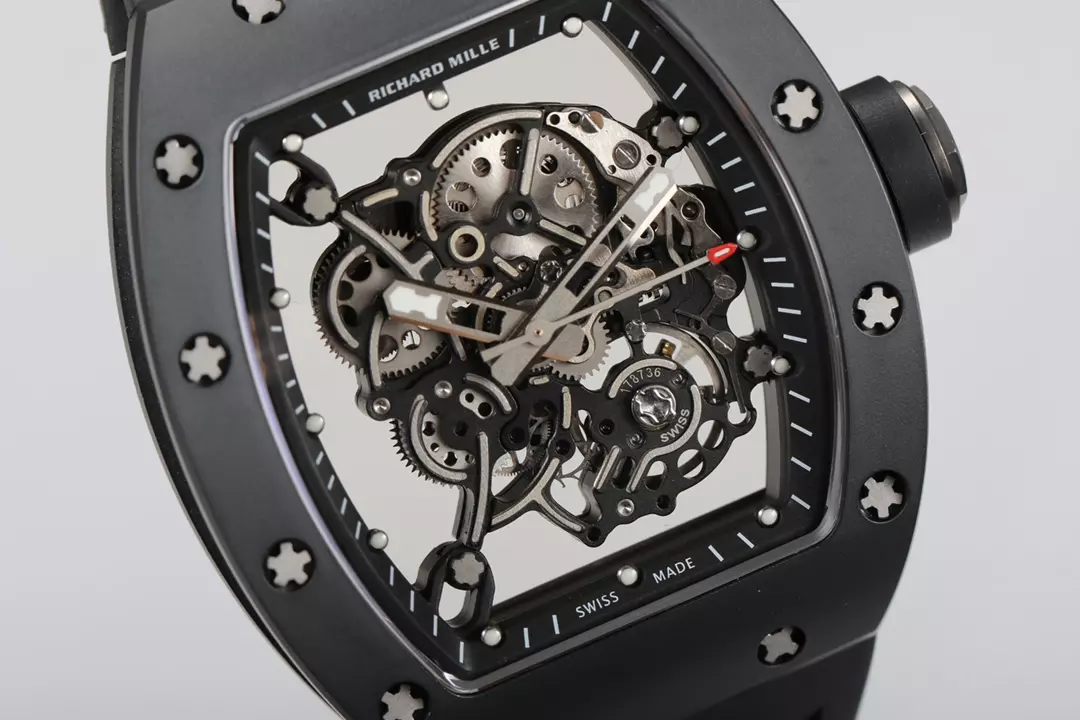 리차드밀 RM공장 리차드밀 부바왓슨 RM-055 블랙 카본 케이스 블랙 러버밴드 NTPT 카본, 리얼 티타늄 제작 상세 이미지 5