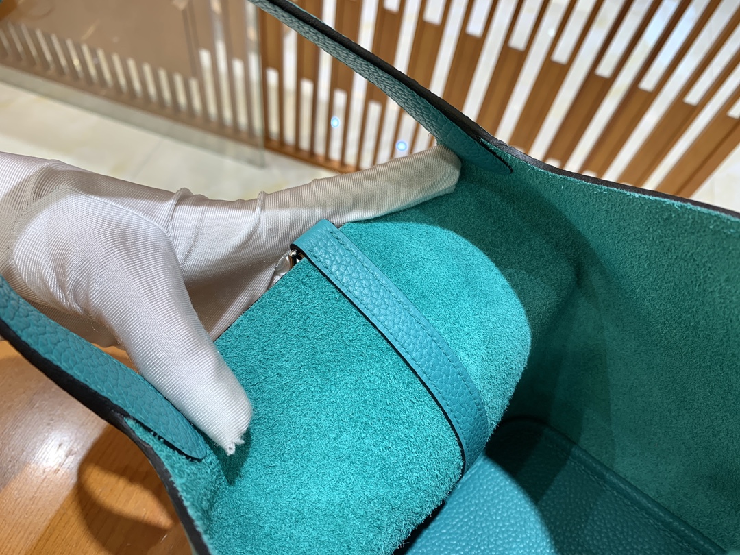 에르메스 그린엘 에르메스 피코탄 18 베로나 그린 실버 버클  상세 이미지 5