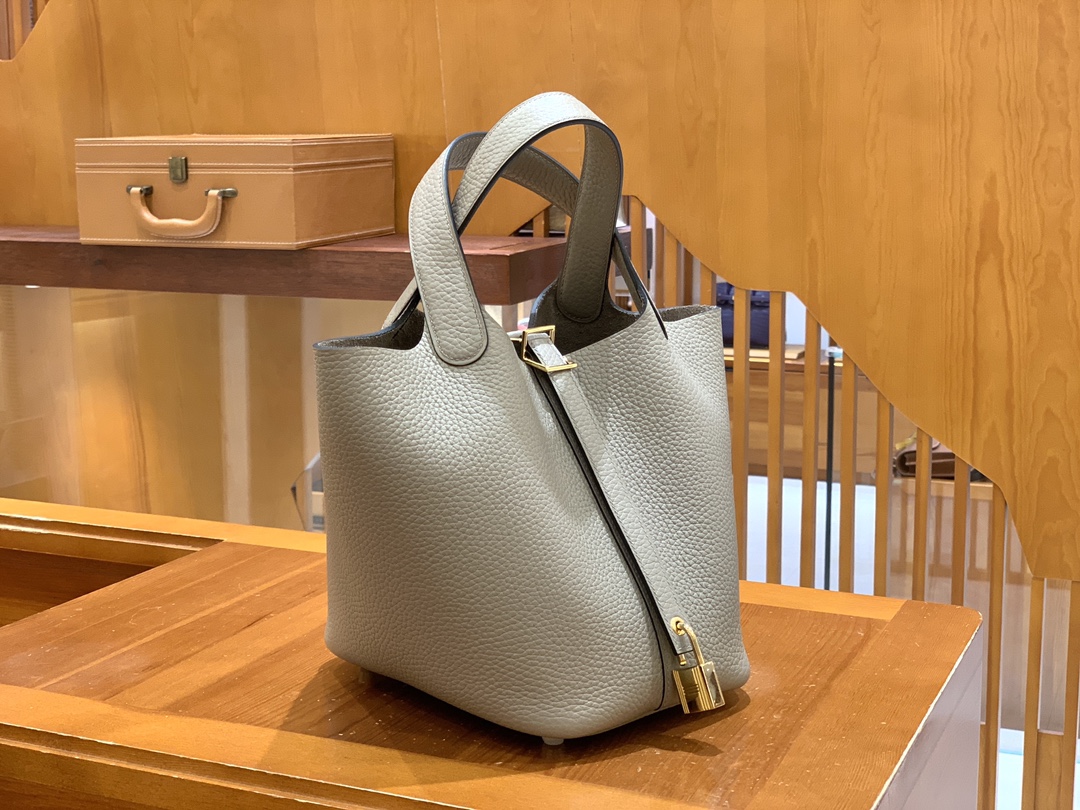 에르메스 그린엘 에르메스 피코탄 18 아스팔트 그레이 골드 버클  상세 이미지 3