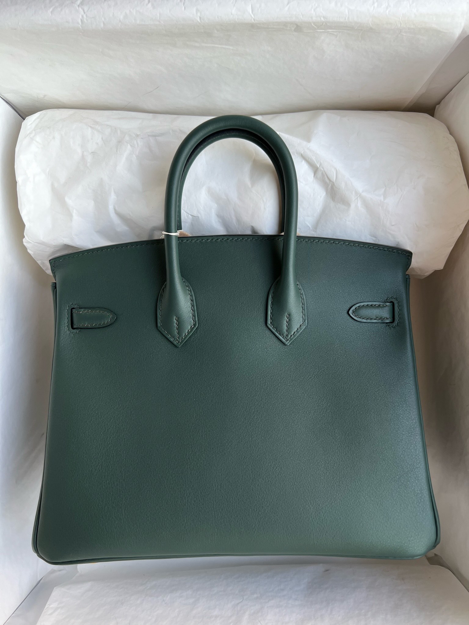 에르메스 반수공 에르메스 버킨백 25 사이프러스 그린 금장 스위프트가죽  상세 이미지 2