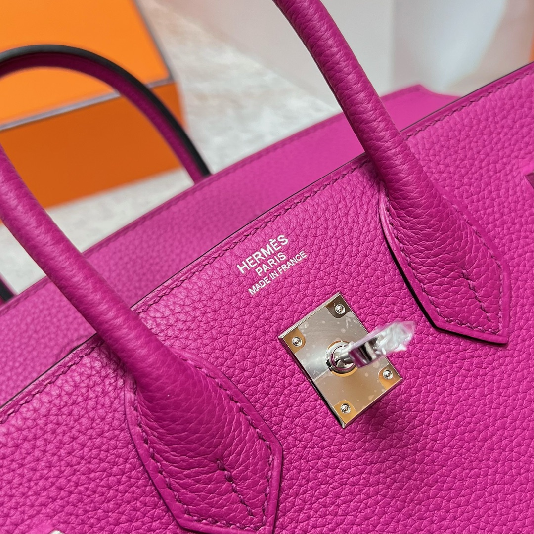 에르메스 반수공 에르메스 버킨백 25 로즈퍼플 은장 토고가죽  상세 이미지 7