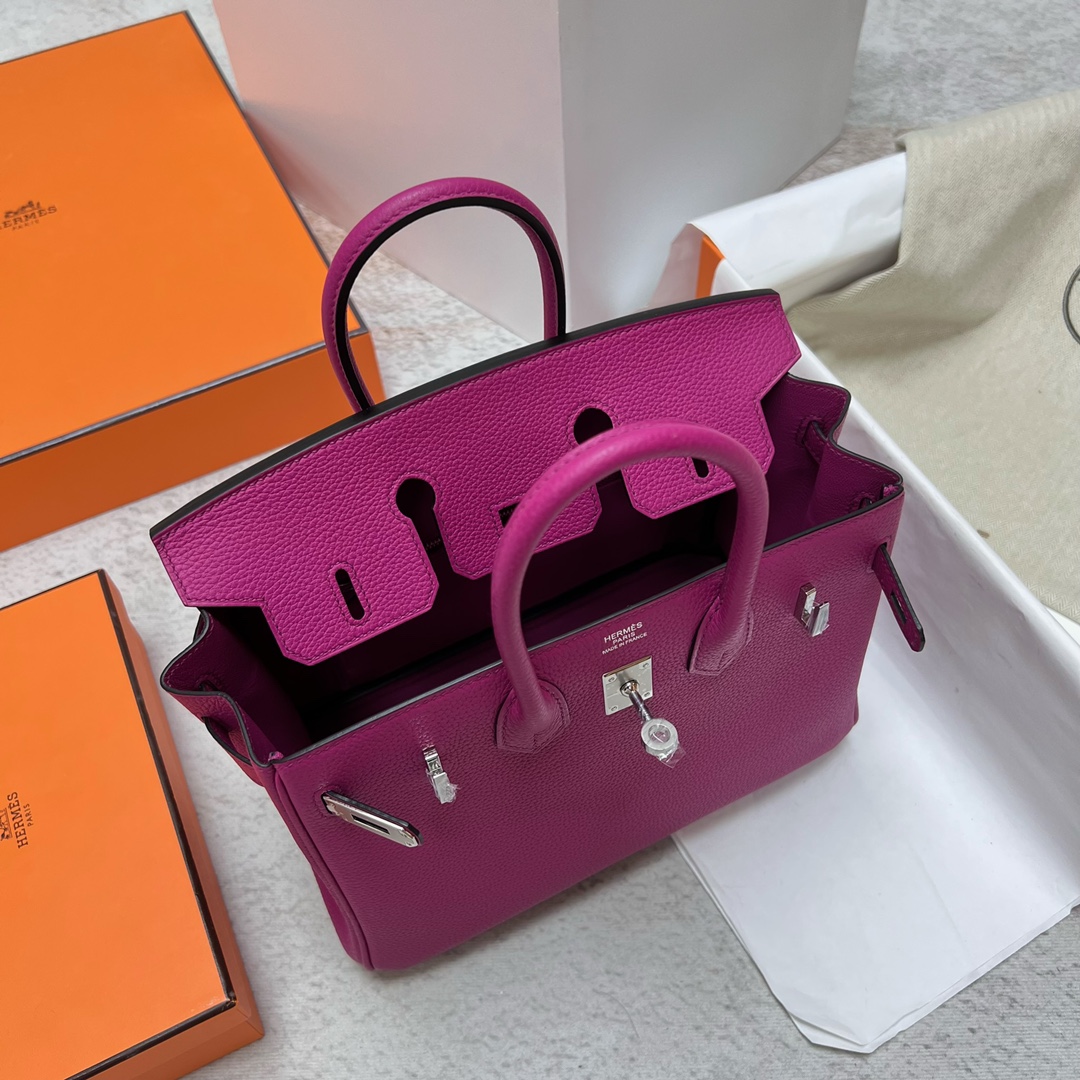 에르메스 반수공 에르메스 버킨백 25 로즈퍼플 은장 토고가죽  상세 이미지 8
