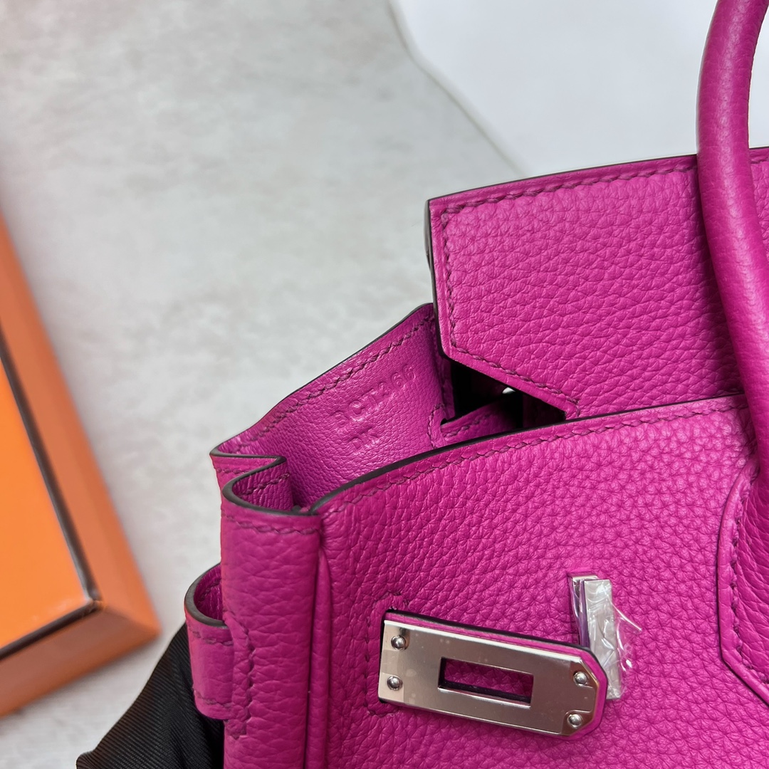 에르메스 반수공 에르메스 버킨백 25 로즈퍼플 은장 토고가죽  상세 이미지 9
