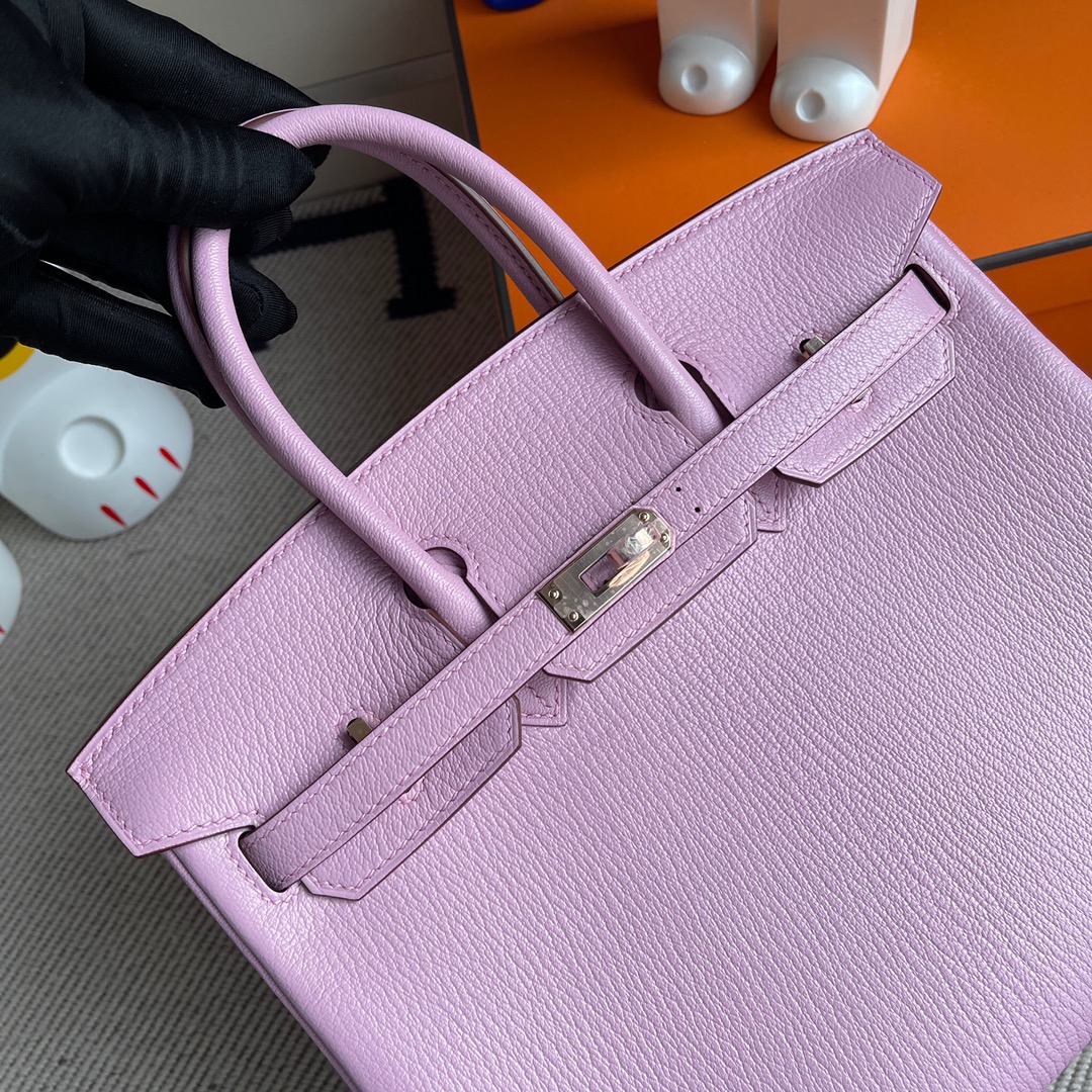 에르메스 반수공 에르메스 버킨백 25 핑크퍼플 로즈골드 염소가죽  상세 이미지 3