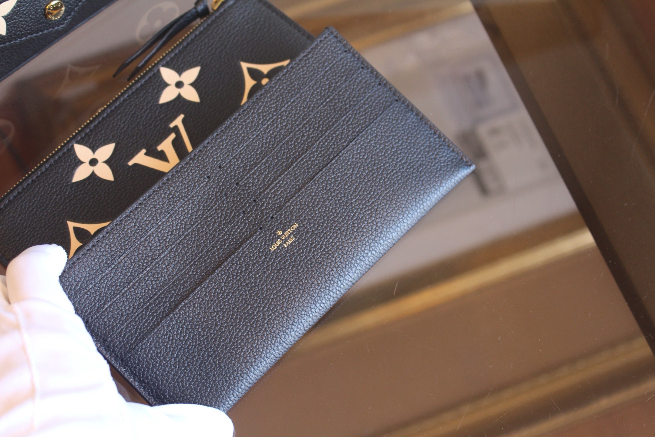 루이비통 루이비통 펠리시 포쉐트 블랙 베이지 M80482 정품 동일가죽 사용! 상세 이미지 6