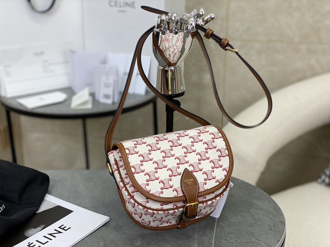 셀린느 셀린느 트리옹프 미디엄 폴코 크로스 백 191502 18 x 17 x 6.5 cm 상세 이미지 2