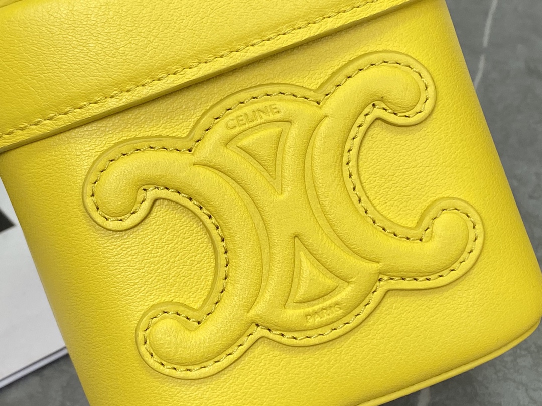 셀린느 셀린느 트리오페 퀴르 스몰 박스 숄더백 옐로우 199263 11 x 11 x 11 cm 상세 이미지 10