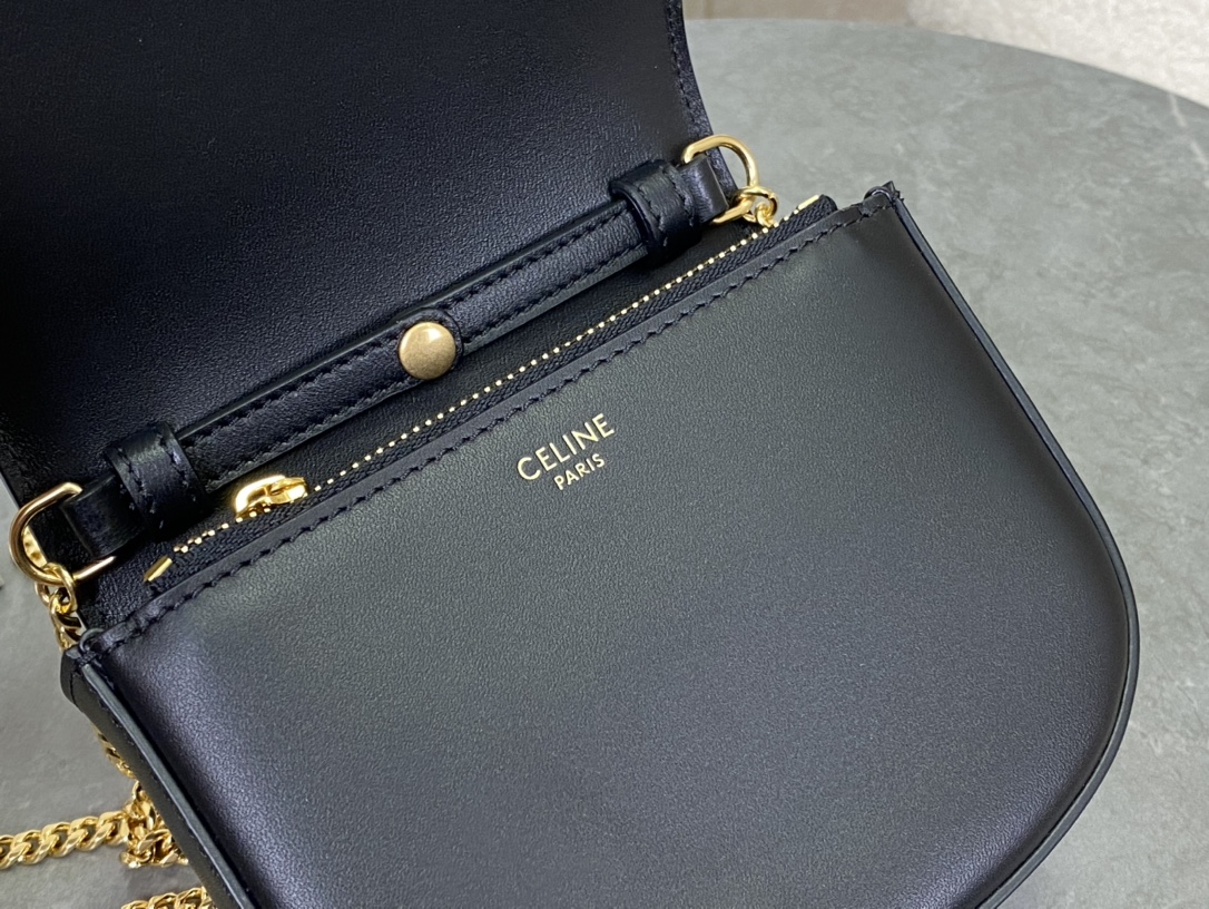 셀린느 셀린느 스몰 월렛 체인백 블랙 10G453 14 x 11 x 5 cm 상세 이미지 8