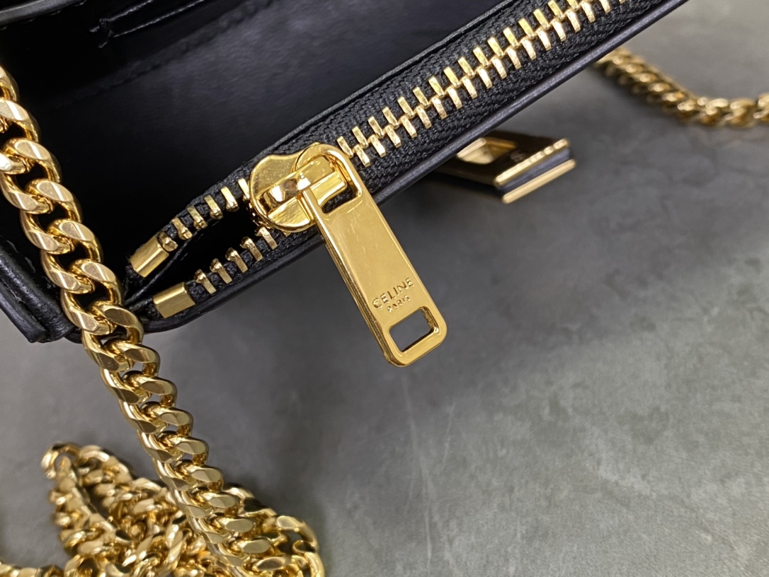 셀린느 셀린느 스몰 월렛 체인백 블랙 10G453 14 x 11 x 5 cm 상세 이미지 9