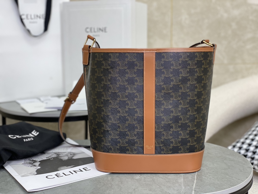 셀린느 셀린느 트리오페 미디엄 버킷백 191132 35 x 32 x 14 cm 상세 이미지 1