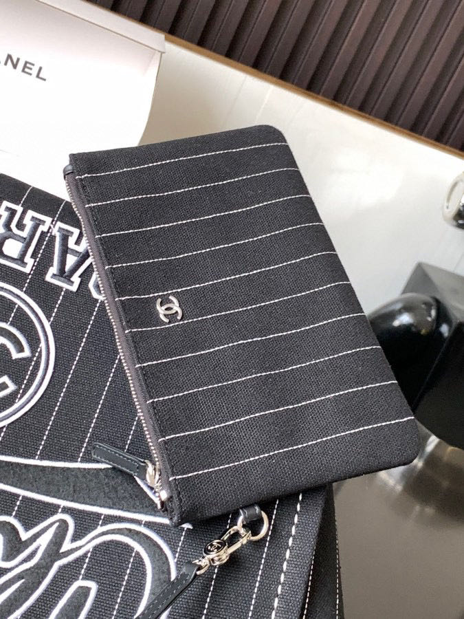 샤넬 지존샵 샤넬 시즌 스트라이프 도빌백 토트 숄더 블랙 투톤 A66941  상세 이미지 6