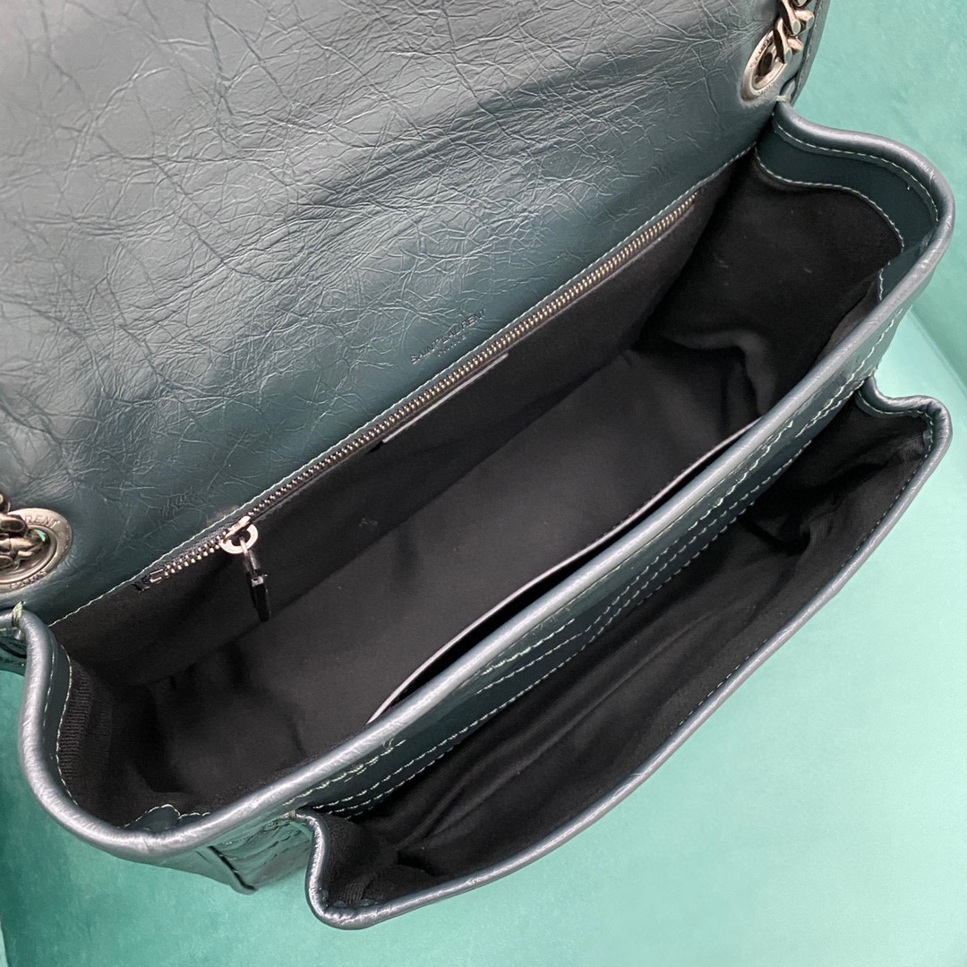 생로랑 공장 생로랑 여성 니키 미디움 체인 숄더백 다크 그린 498894 Size :  28 x 14 x 20 cm 상세 이미지 7