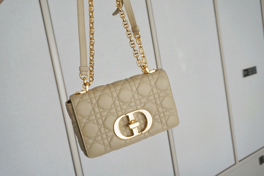 디올 엔젤 공장 디올 카로 백 베이지 서플 까나쥬 송아지 가죽 사이즈 20cm 상세 이미지 3