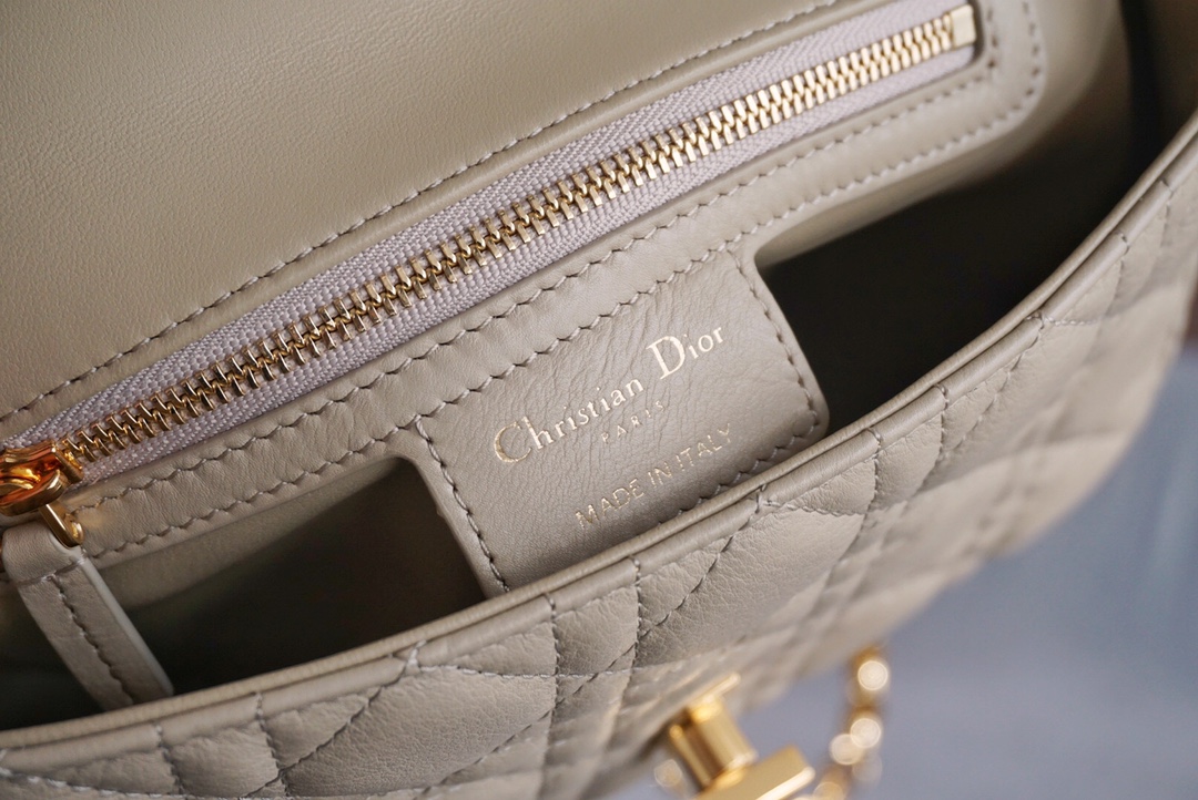 디올 엔젤 공장 디올 카로 백 베이지 서플 까나쥬 송아지 가죽 사이즈 20cm 상세 이미지 4