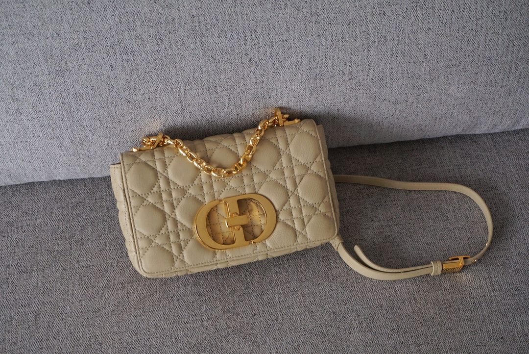 디올 엔젤 공장 디올 카로 백 베이지 서플 까나쥬 송아지 가죽 사이즈 20cm 상세 이미지 8