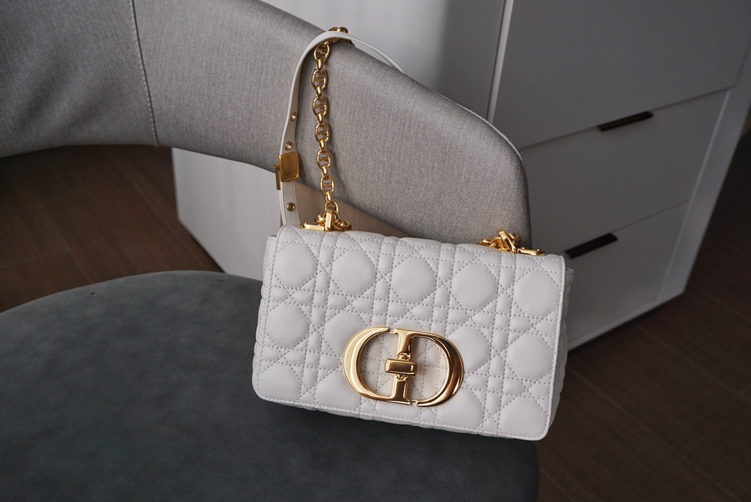 디올 엔젤 공장 디올 카로 백 화이트 서플 까나쥬 송아지 가죽 사이즈 20cm 상세 이미지 1