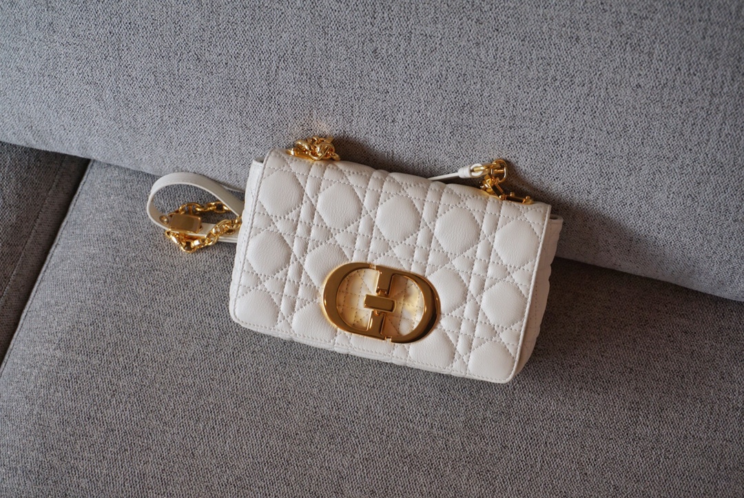 디올 엔젤 공장 디올 카로 백 화이트 서플 까나쥬 송아지 가죽 사이즈 20cm 상세 이미지 6