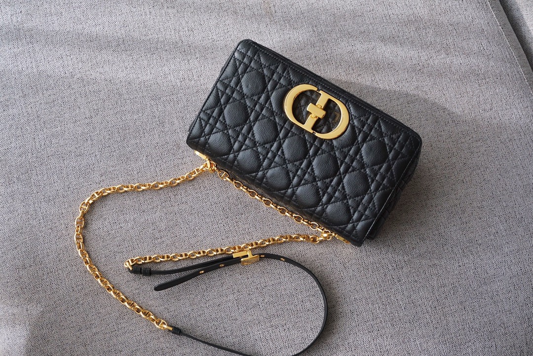 디올 엔젤 공장 디올 카로 백 블랙 서플 까나쥬 송아지 가죽 사이즈 20cm 상세 이미지 5