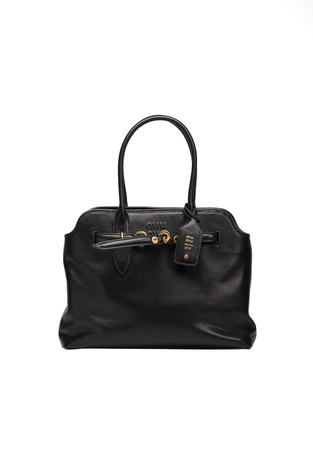 미우미우 미우미우 가죽 탑 핸들백 블랙 사이즈 31cm*40cm*13cm 상세 이미지 1