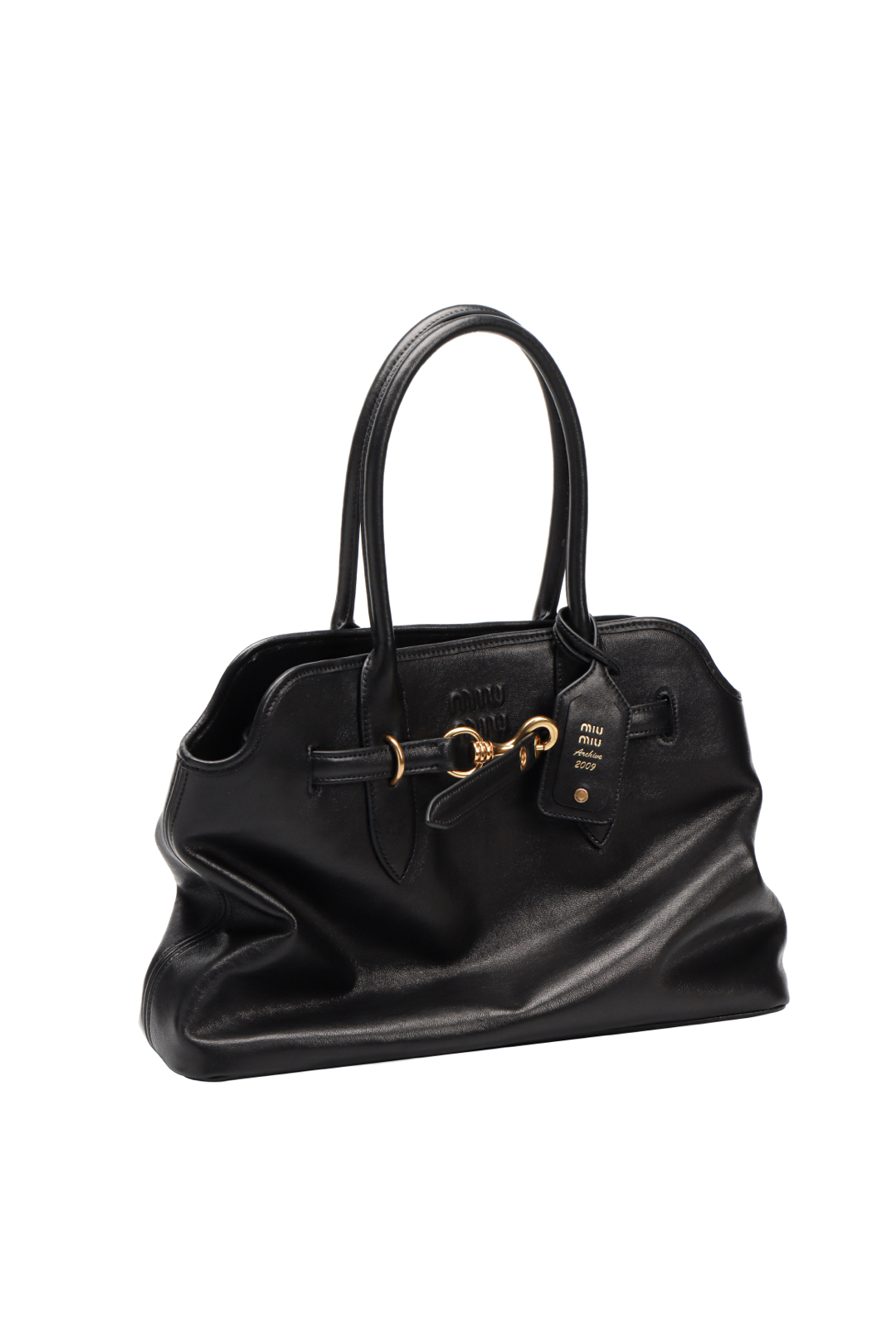 미우미우 미우미우 가죽 탑 핸들백 블랙 사이즈 31cm*40cm*13cm 상세 이미지 3