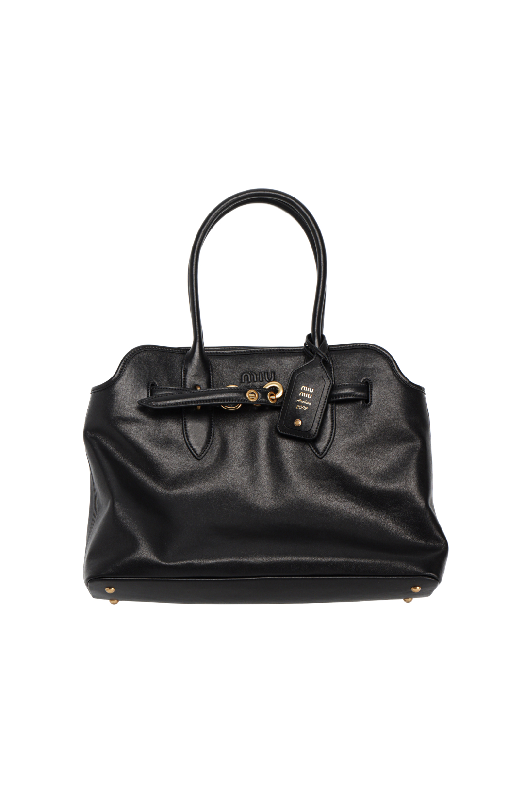 미우미우 미우미우 가죽 탑 핸들백 블랙 사이즈 31cm*40cm*13cm 상세 이미지 5