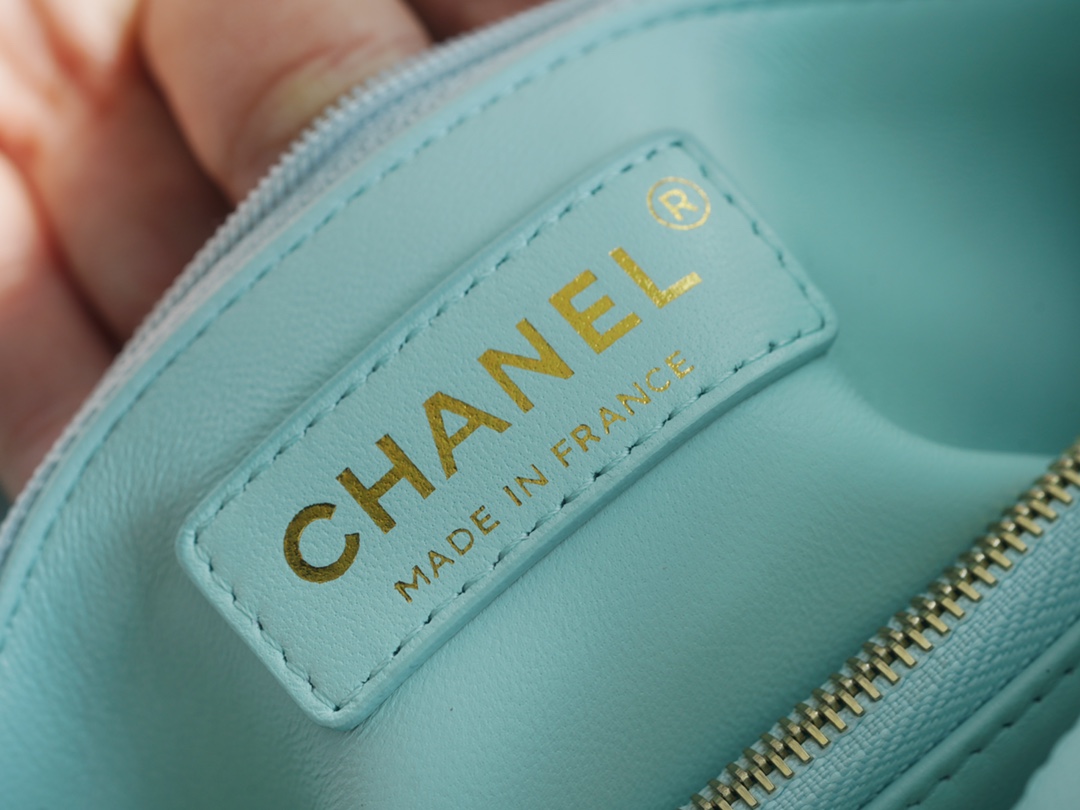샤넬 팬더샵 샤넬 23P 코코 핸들 탑 핸들백 미디움 티파니 블루 금장 사이즈 29cm 상세 이미지 9