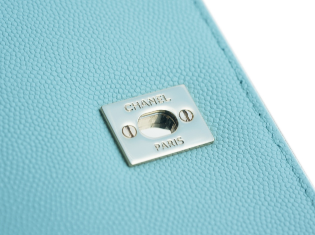 샤넬 팬더샵 샤넬 23P 코코 핸들 탑 핸들백 미디움 티파니 블루 금장 사이즈 29cm 상세 이미지 15