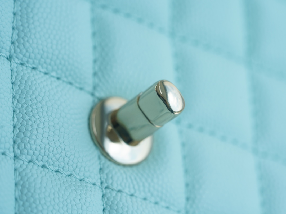 샤넬 팬더샵 샤넬 23P 코코 핸들 탑 핸들백 미디움 티파니 블루 금장 사이즈 29cm 상세 이미지 16