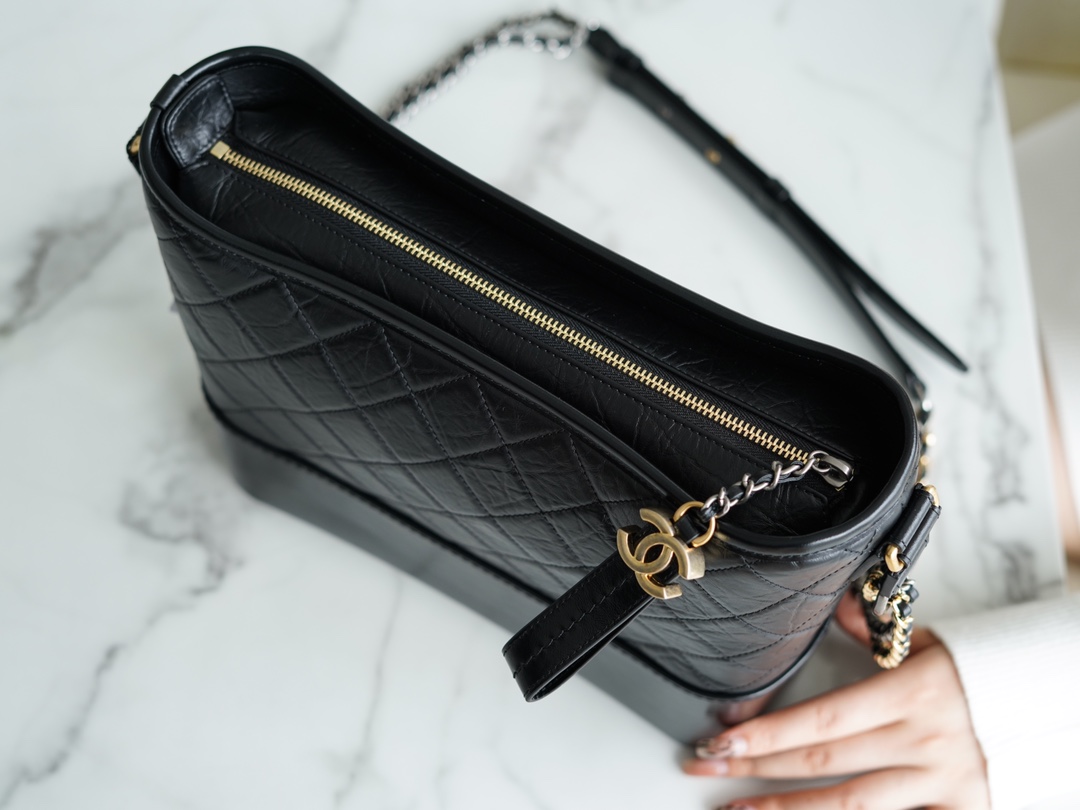 샤넬 팬더샵 샤넬 클래식 가브리엘 호보 백 라지 블랙 사이즈 28cm 상세 이미지 6