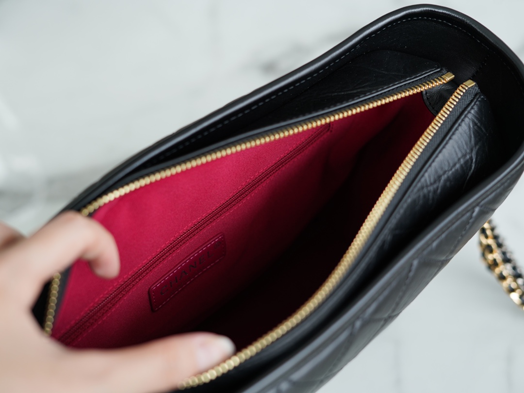 샤넬 팬더샵 샤넬 클래식 가브리엘 호보 백 라지 블랙 사이즈 28cm 상세 이미지 7