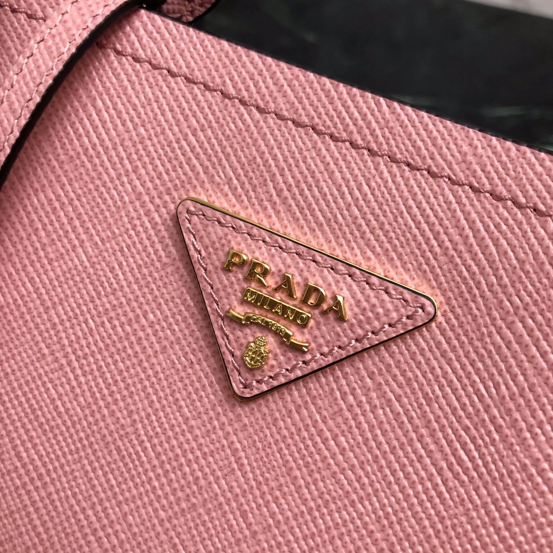 프라다 프라다 사피아노 파니에 두블레 스몰 토트 숄더백 핑크 1BA217 18×8.5×11cm 상세 이미지 6