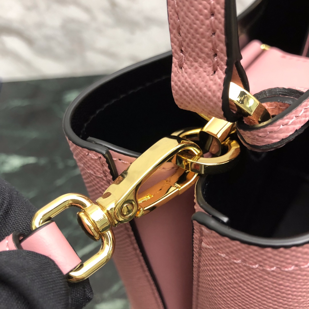 프라다 프라다 사피아노 파니에 두블레 스몰 토트 숄더백 핑크 1BA217 18×8.5×11cm 상세 이미지 8