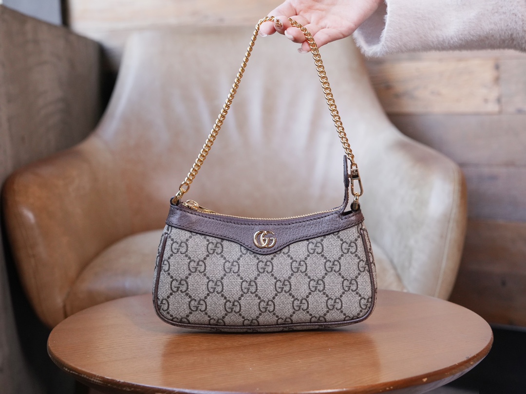 구찌 구찌 구찌 오피다아 스몰 핸드백 브라운 764960 사이즈 10*19*3cm 상세 이미지 1