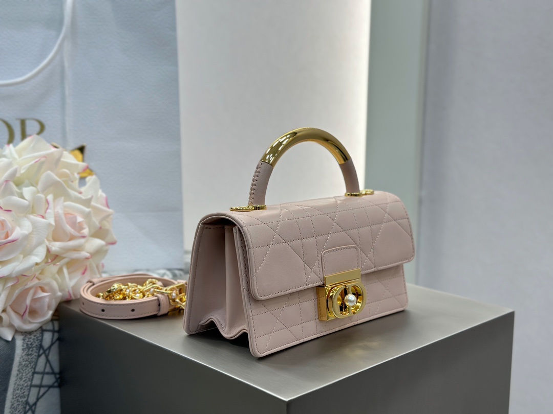디올 디올 미니 앙쥬 백 매크로까나쥬 핑크 20 x 5 x 12 cm 상세 이미지 5
