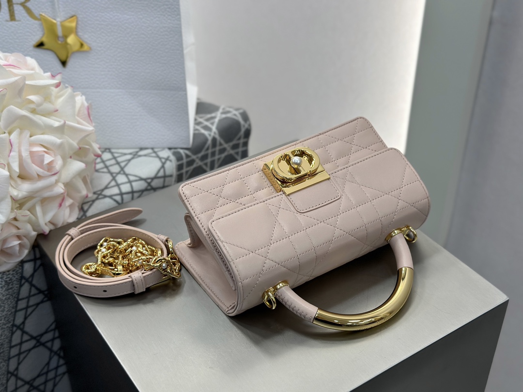 디올 디올 미니 앙쥬 백 매크로까나쥬 핑크 20 x 5 x 12 cm 상세 이미지 7