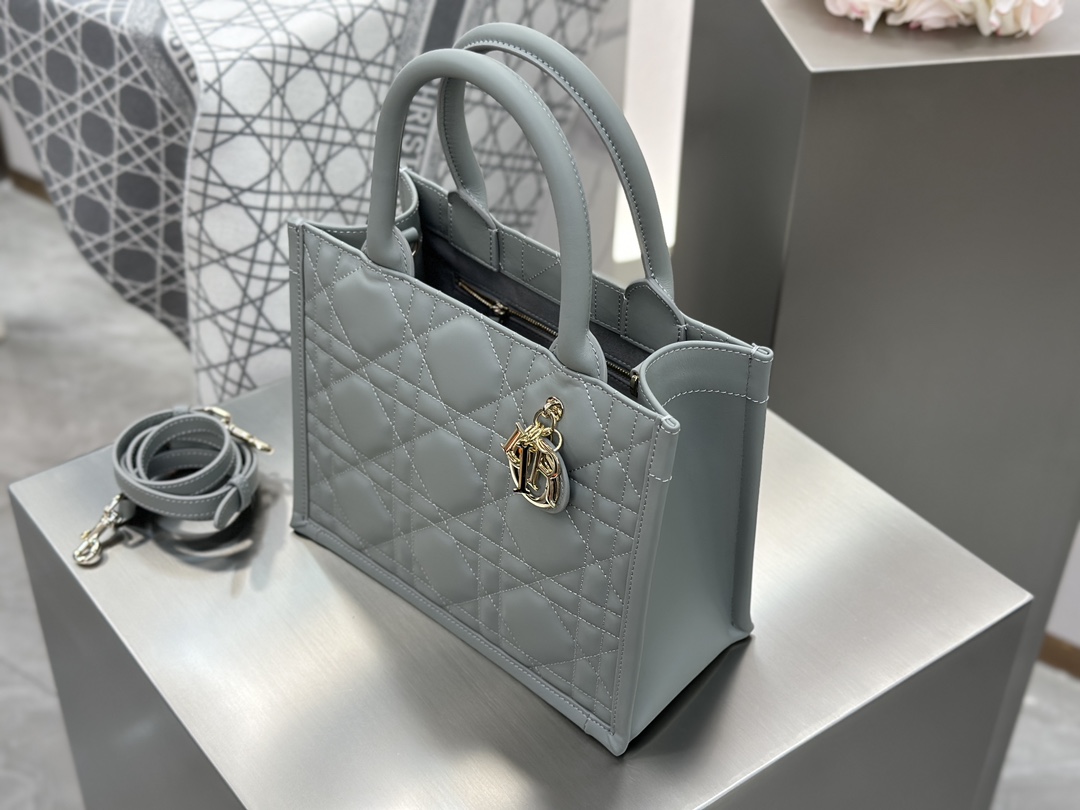 디올 디올 스몰 북 토트백 매크로까나쥬 그레이 26.5 x 21 x 14 cm 상세 이미지 6