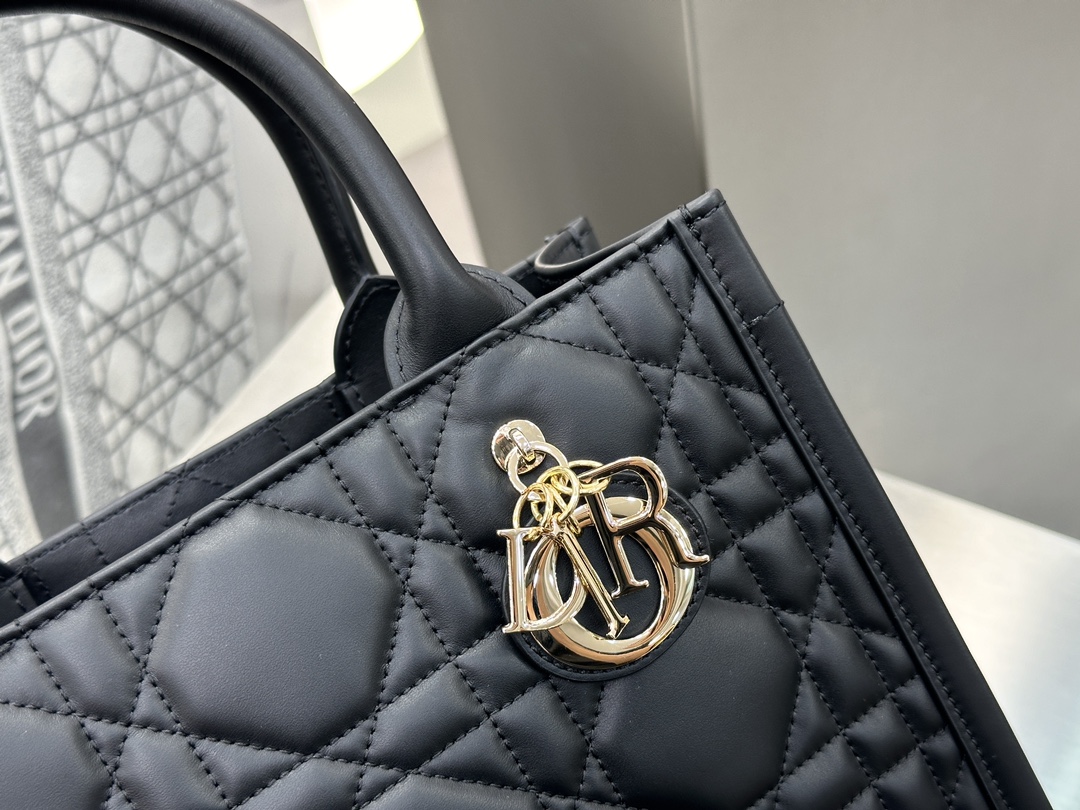 디올 디올 스몰 북 토트백 매크로까나쥬 블랙 26.5 x 21 x 14 cm 상세 이미지 10