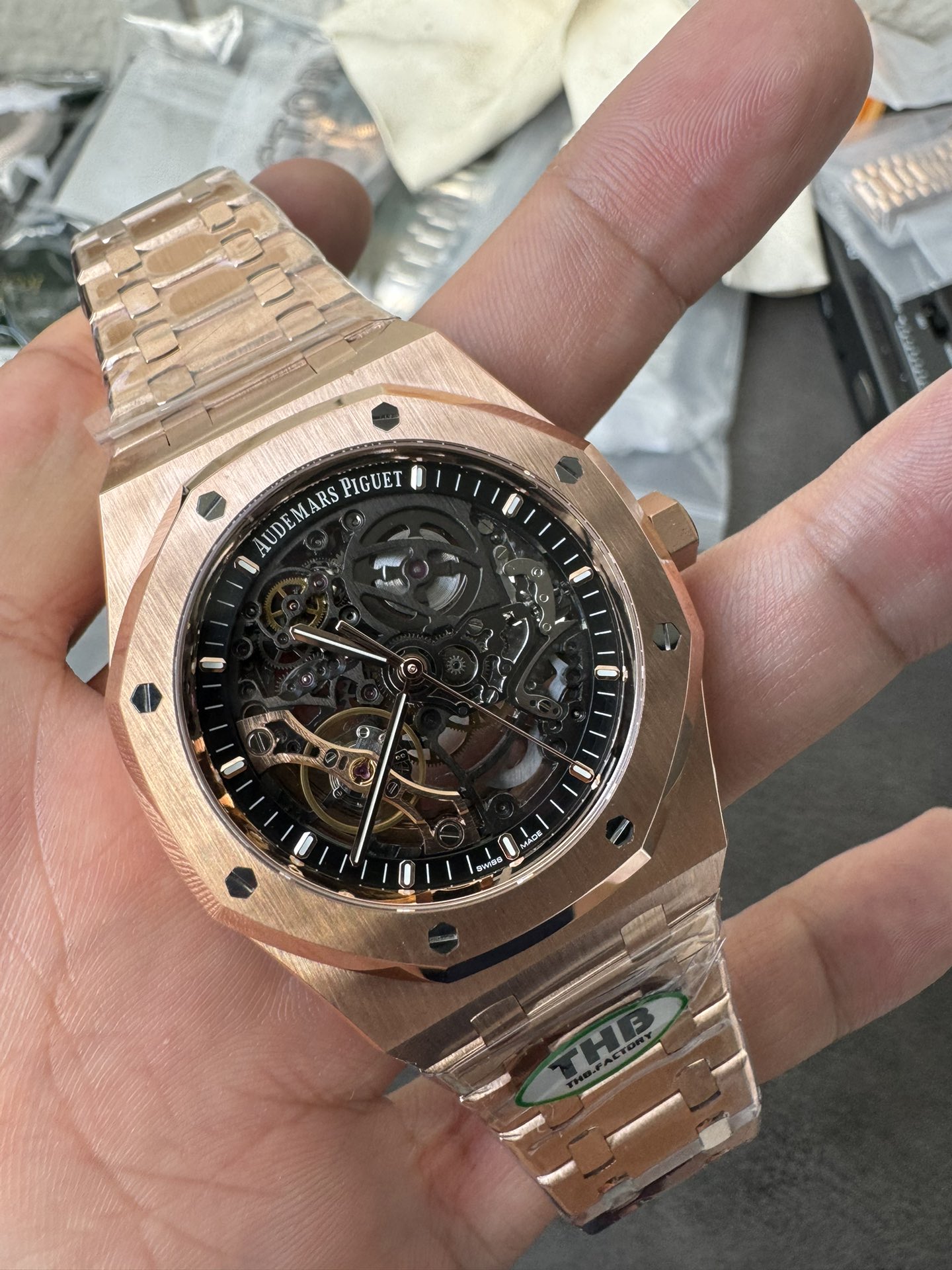 오데마피게 THB 공장 오데마피게 로열오크 더블 밸런스 휠 오픈워크 금통 15407OR.OO.1220OR.01 cal.3120무브먼트 상세 이미지 5