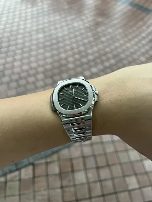 파텍필립 3K 공장 파텍필립 그린 다이얼 노틸러스 5711 1A-014 324SC 무브, 두께 8.3mm 상세 이미지 12