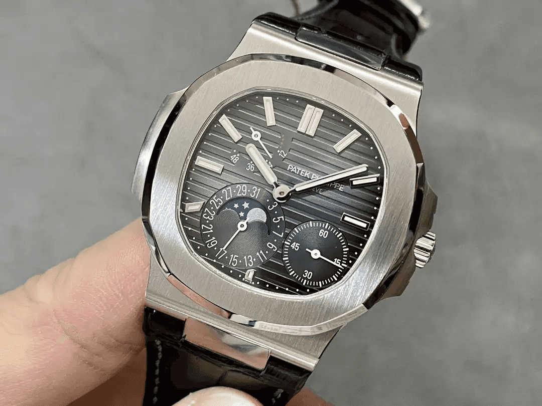 파텍필립 PPF공장 V2 파텍필립 노틸러스 문페이즈 청판 가죽 밴드 5712 240 무브, 소음 없음 상세 이미지 2