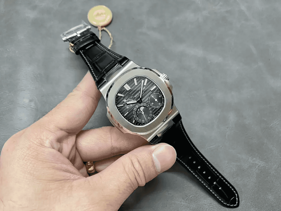 파텍필립 PPF공장 V2 파텍필립 노틸러스 문페이즈 청판 가죽 밴드 5712 240 무브, 소음 없음 상세 이미지 3