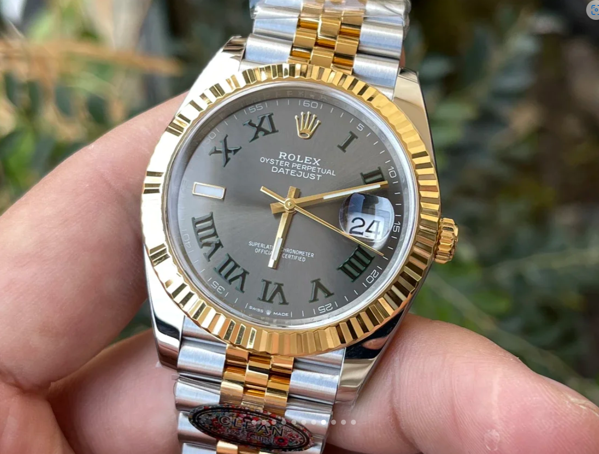 클린공장 롤렉스 데이트저스트 그레이 로만다이얼 콤비 쥬빌 41mm 126333 상세 이미지 5