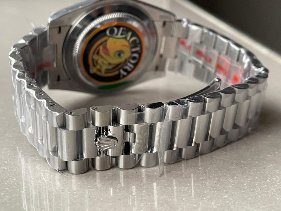 QF공장 롤렉스 데이데이트 그라데이션 청판 로만 다이얼 화이트 골드 금통 (텅스텐 헤비버전) 40mm 228239 상세 이미지 9