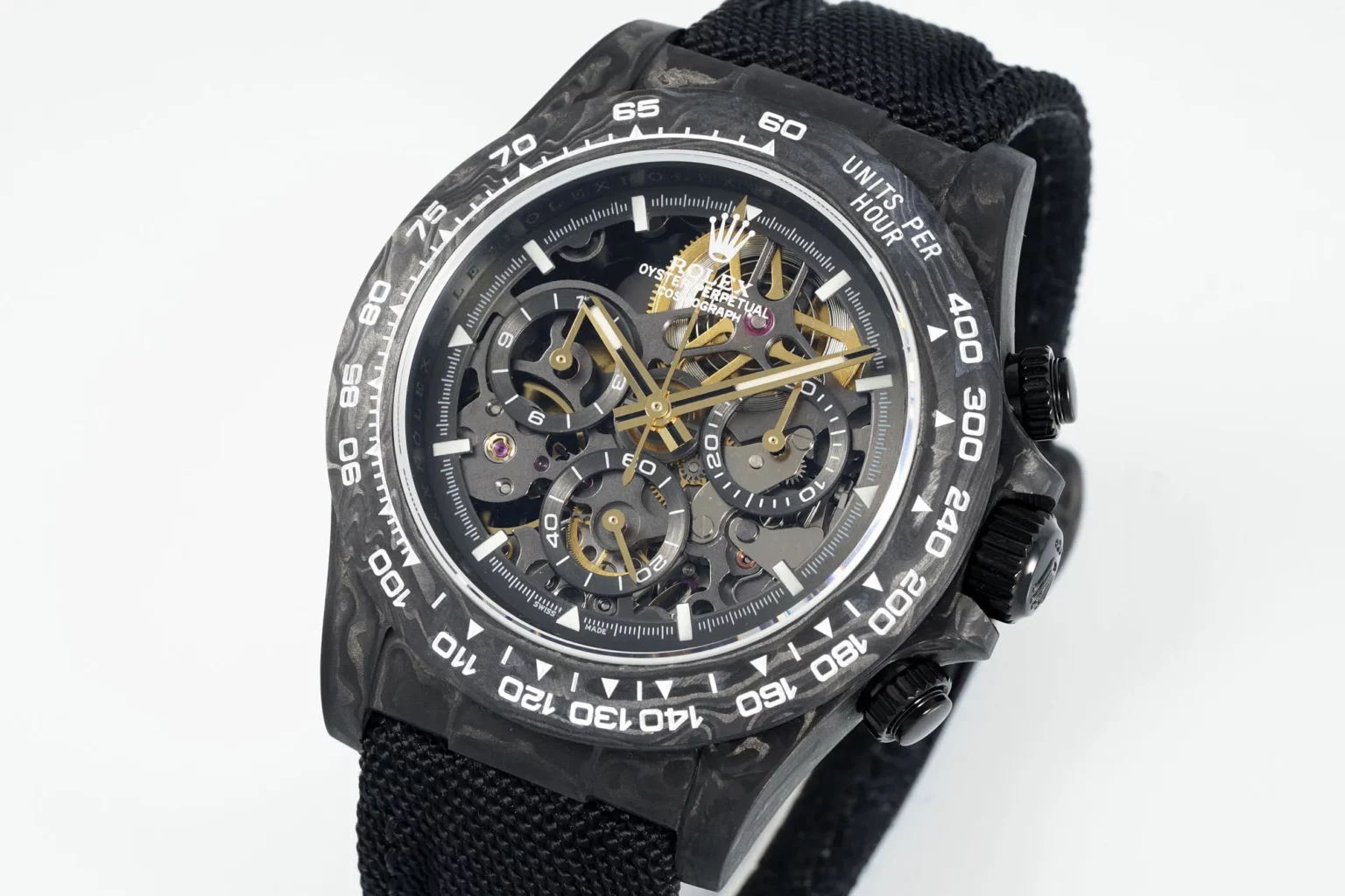 GET 공장 롤렉스 데이토나 DIW 커스텀 카본 케이스 골드 포인트 40mm 상세 이미지 4