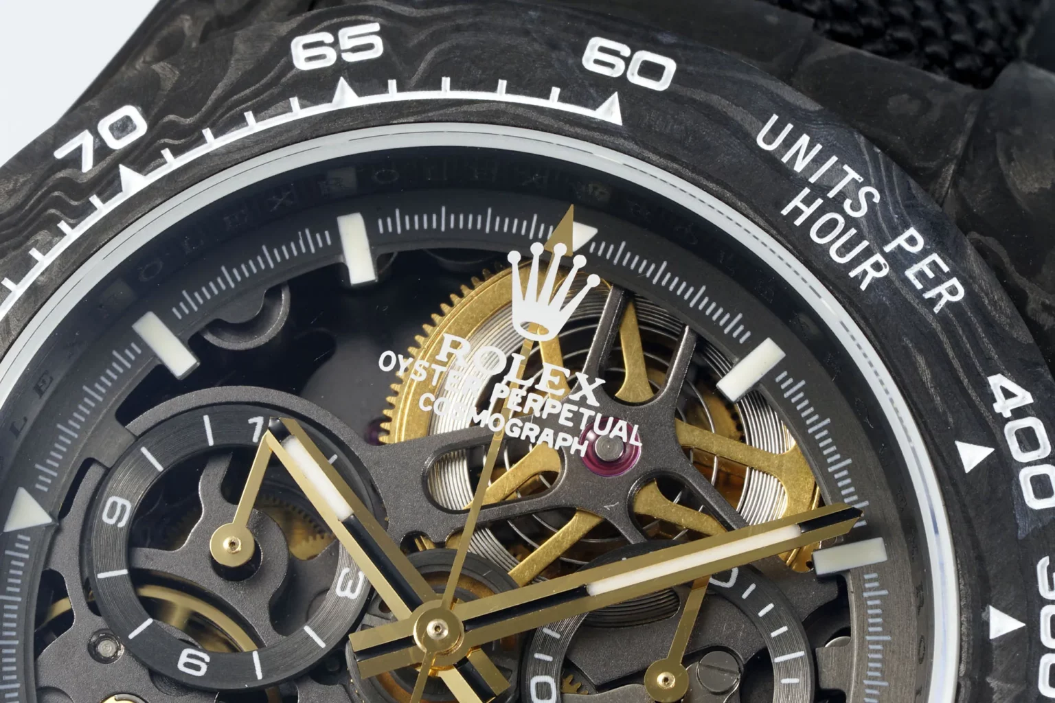 GET 공장 롤렉스 데이토나 DIW 커스텀 카본 케이스 골드 포인트 40mm 상세 이미지 5